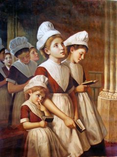 Foundling Girls at Prayer in the Chapel 1877
