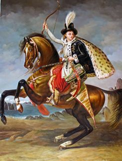 Portrait of Earl Boris Jussupov on Horseback. 1809