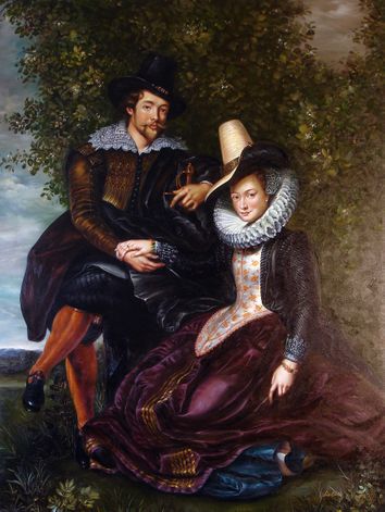 Rubens with his first wife Isabella 1609