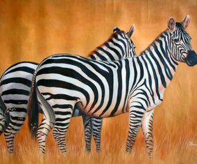 To zebraer på savannen