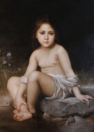 Petite fille au bord de l'eau 1886