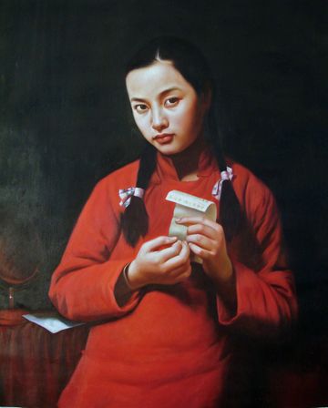 Kinesisk pige i rødt