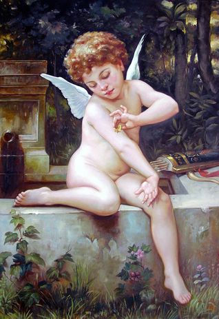 L'Amour au Papillon - Cupid og sommerfugl 1888